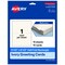 Avery Matte Ivory Greeting Cards, 5-1/2" x 8-1/2" Rectangle Half Fold